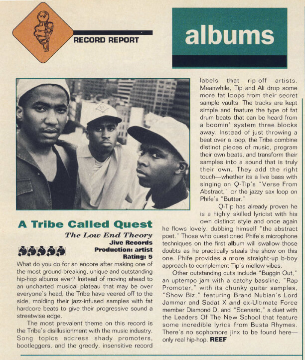 Classic Hip Hop: A Tribe Called Quest's The Low End Theory - Hip Hop ...