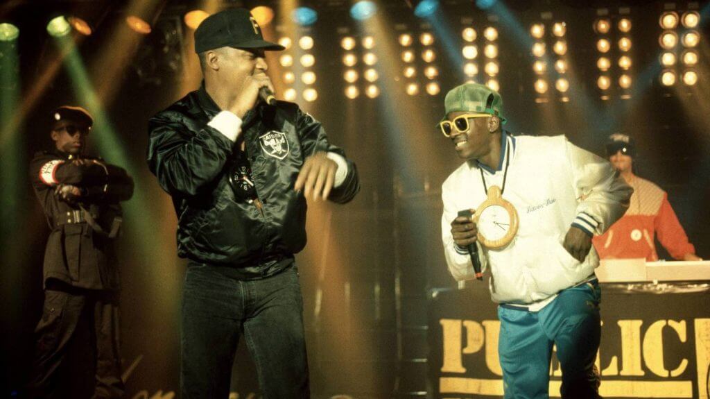 Public Enemy on stage in 1988. The group will be inducted into the Rock and Roll Hall of fame Thursday.