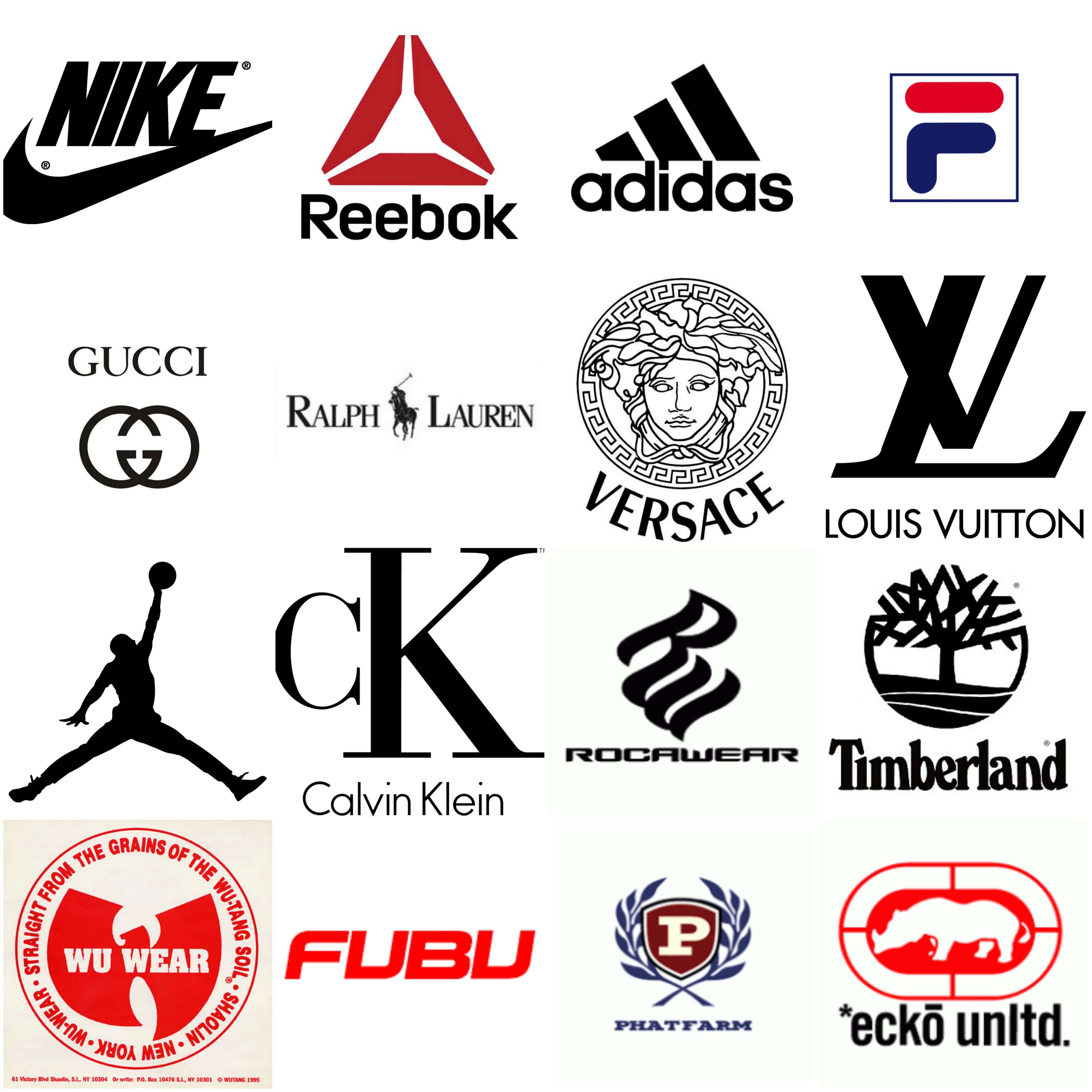Hip Hop Fashion Brands Logos 