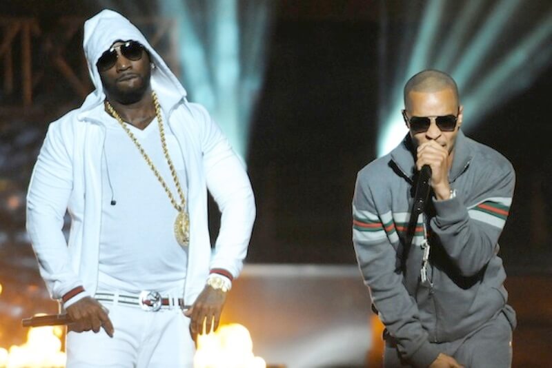 Young Jeezy and T.I. perform at the BET Hip Hop Awards 2011 at Boisfeuillet Jones Atlanta Civic Center on October 1, 2011 in Atlanta, Georgia. (Photo by Chris McKay/Getty Images)