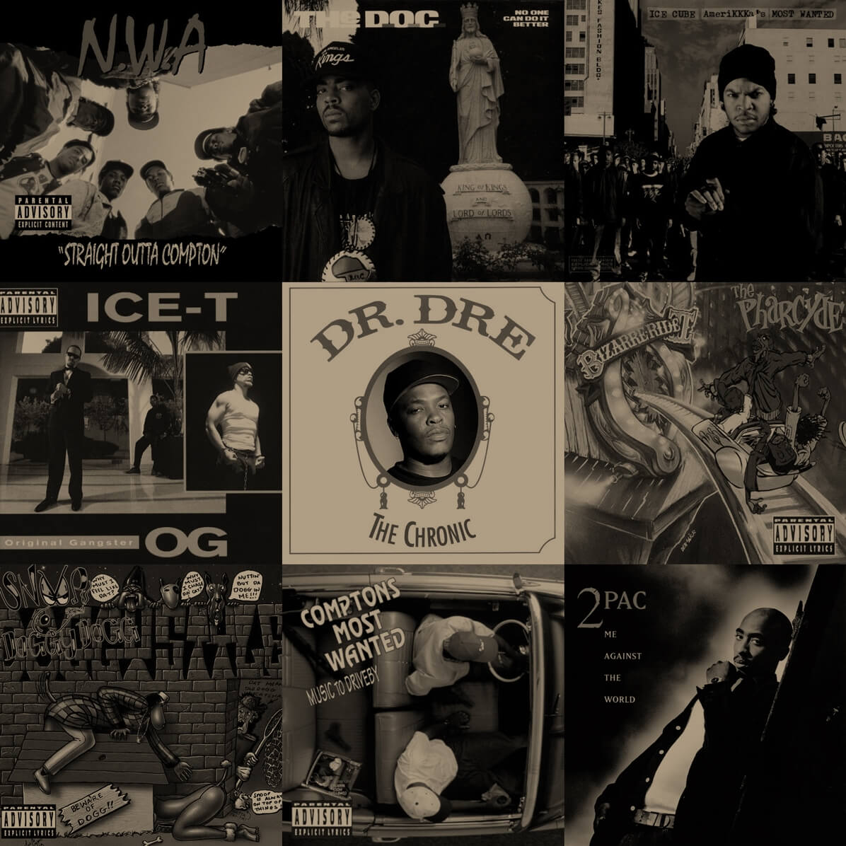 The 30 Greatest West Coast Rap Albums - Hip Hop Golden Age Hip Hop