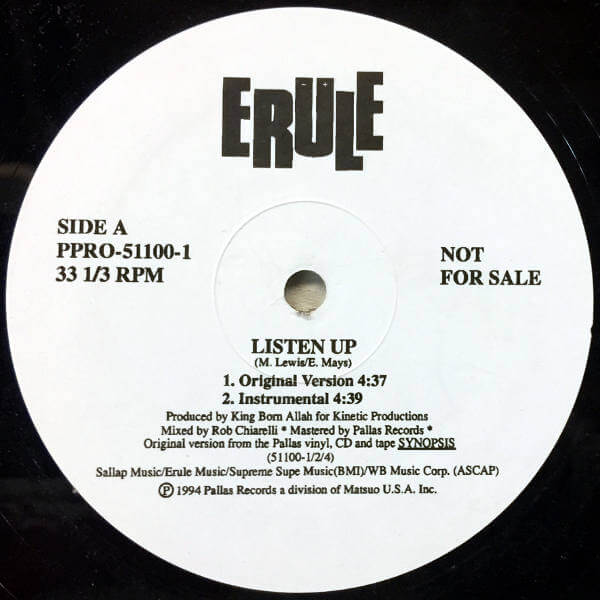 日本人気超絶の日本人気超絶の子供ヤフオク! - Erule「Listen Up / Synopsis」 - ラップ、ヒップホップ