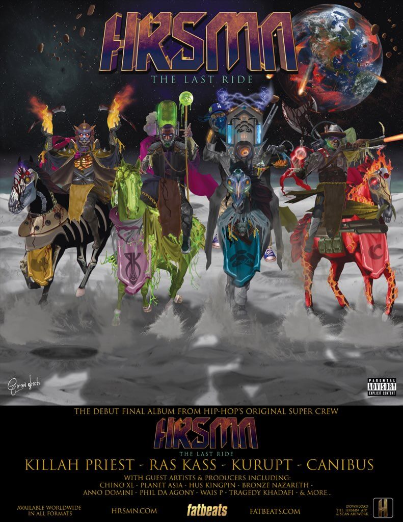 HRSMN (Ras Kass, Kurupt, Killah Priest & Canibus) Announce New Album "The Last Ride" 